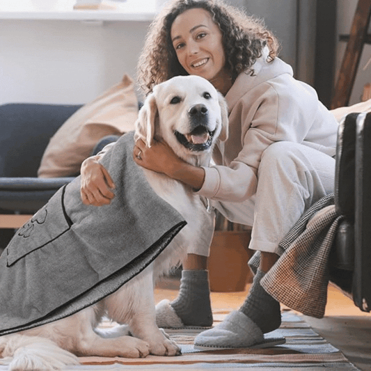 Serviette Microfibre Pour Animaux Domestiques Avec Poches Intégrées