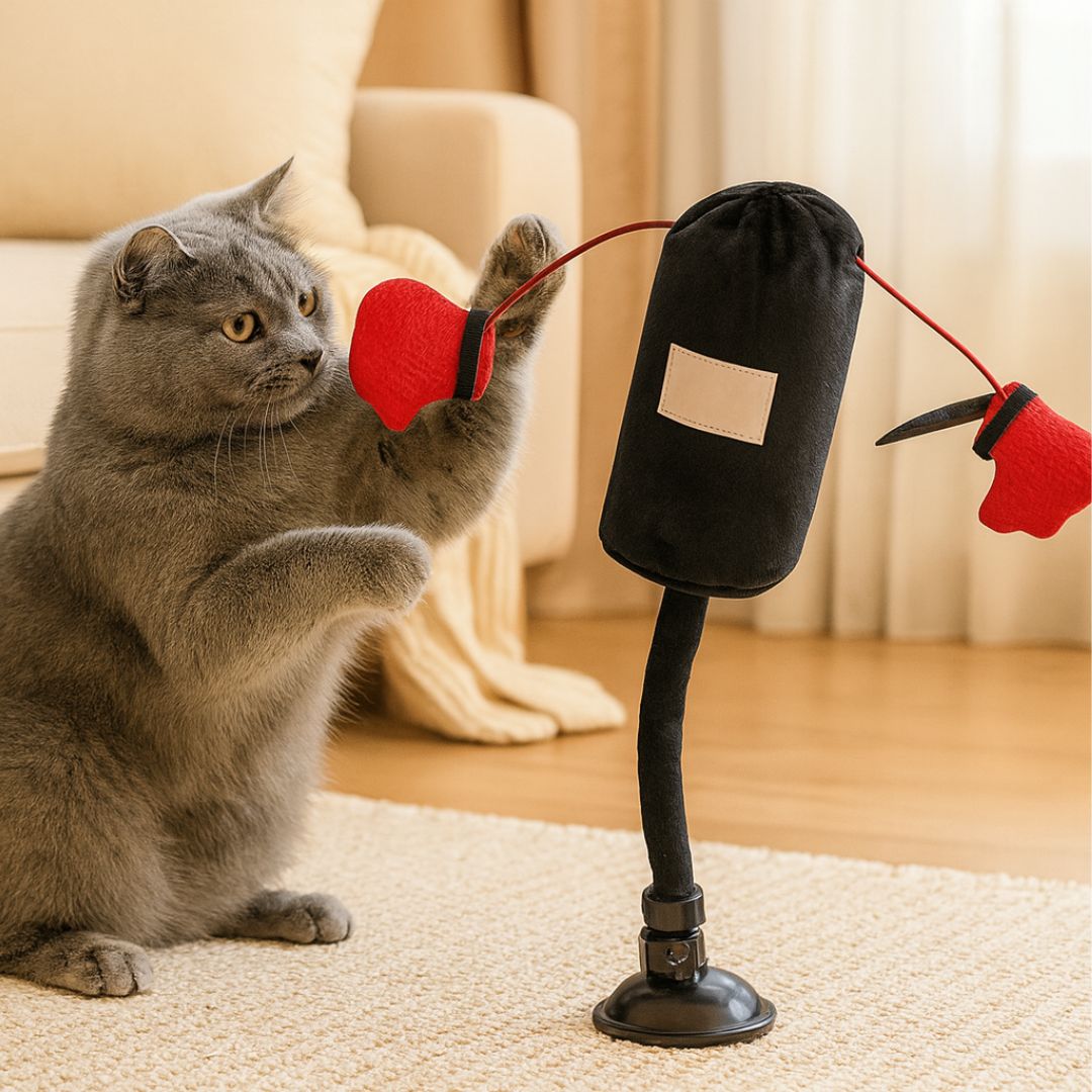 Jouet Interactif Sac De Boxe Pour Chats