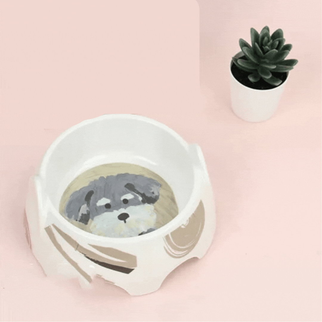 Bol en Céramique à L' Effigie D' un Chien - Bol de Nourriture et D' Eau pour Chiens