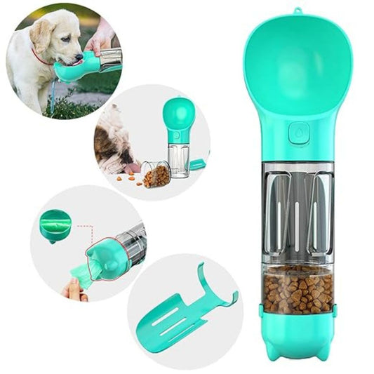 Bouteille D'eau Multifonctionnelle 3-en-1 Pour Animaux De Compagnie