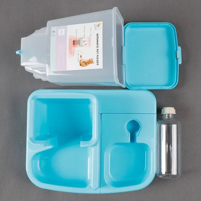 Distributeur Automatique de Nourriture et D' Eau pour Chats et Chiens - Double Ecuelle à Grande Capacité