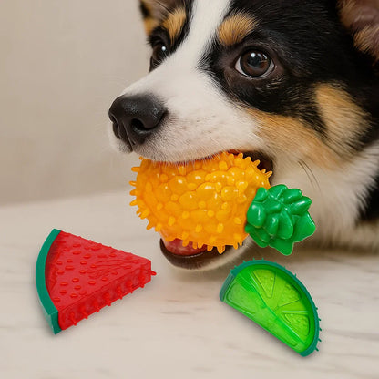 Jouet à mâcher rafraîchissant pour chien en forme de fruit