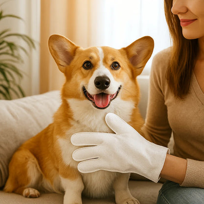 Lingettes de nettoyage pour animaux de compagnie en gant