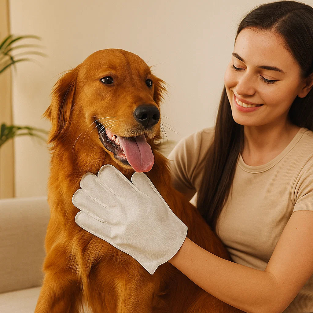 Lingettes de nettoyage pour animaux de compagnie en gant