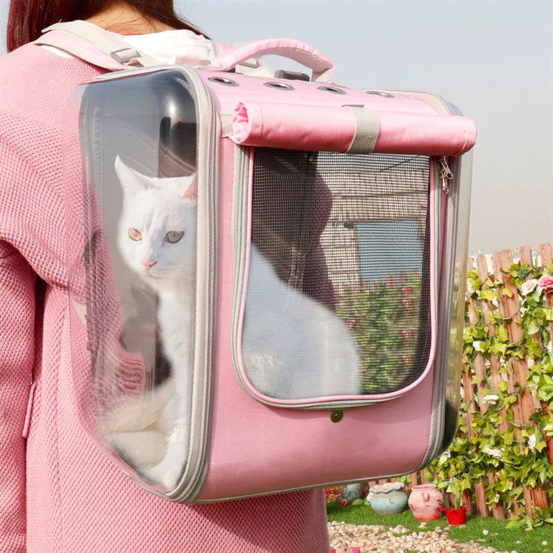 Sac de Transport pour Chats avec Fenêtre - Sac Robuste et Portable pour Animaux Domestiques , pour les Voyages