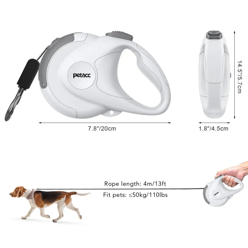Retour Automatique De La Laisse Du Chien Avec Mécanisme De Rotation - 5 M De Laisse Flexible Pour Chiens