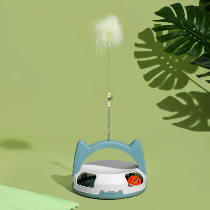Jouet Interactif Pour Chats Avec Plumes Et Balle Roulante Pour Tigres De Salon Actifs