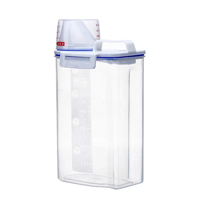 Réservoir Étanche Pour Le Riz Et Les Aliments Secs Avec Gobelet Doseur Et Poignée De Transport