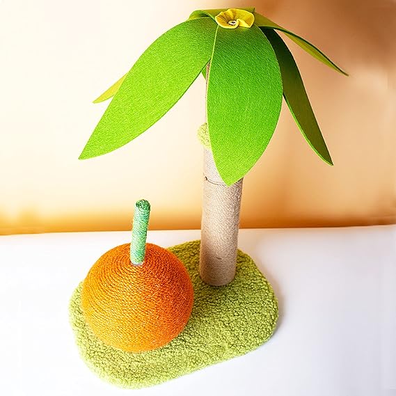 Arbre À Chat En Sisal Avec Palmiers Et Orange
