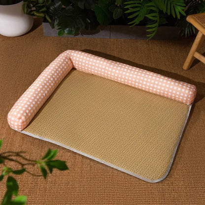 Matelas Rafraîchissant pour Chats avec Bords Surélevés - Rafraîchissement Estival pour les Animaux Domestiques