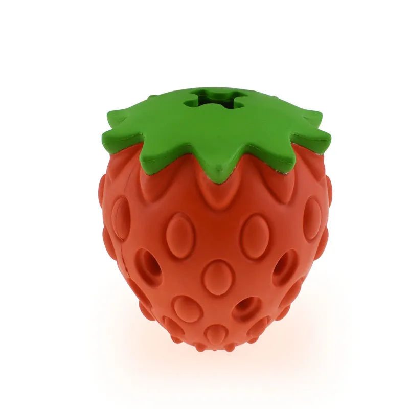 Jouets À Mâcher Pour Chiens - Jouets Interactifs En Forme De Fraise En Caoutchouc