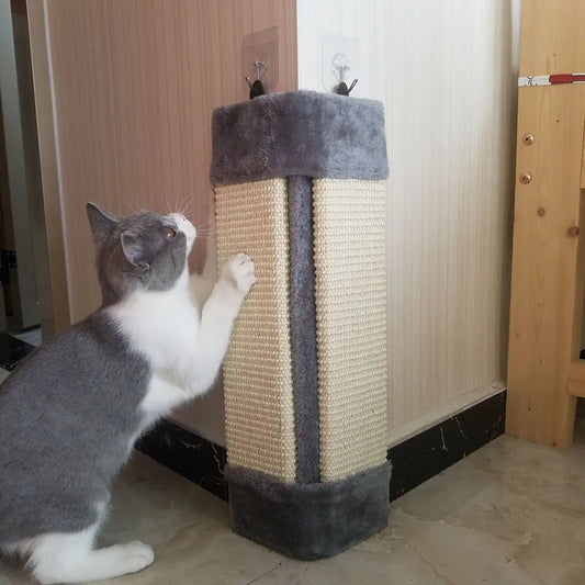 Plat à Gratter pour Chats avec Revêtement Doux - Tapis à Gratter à Fixer au Mur