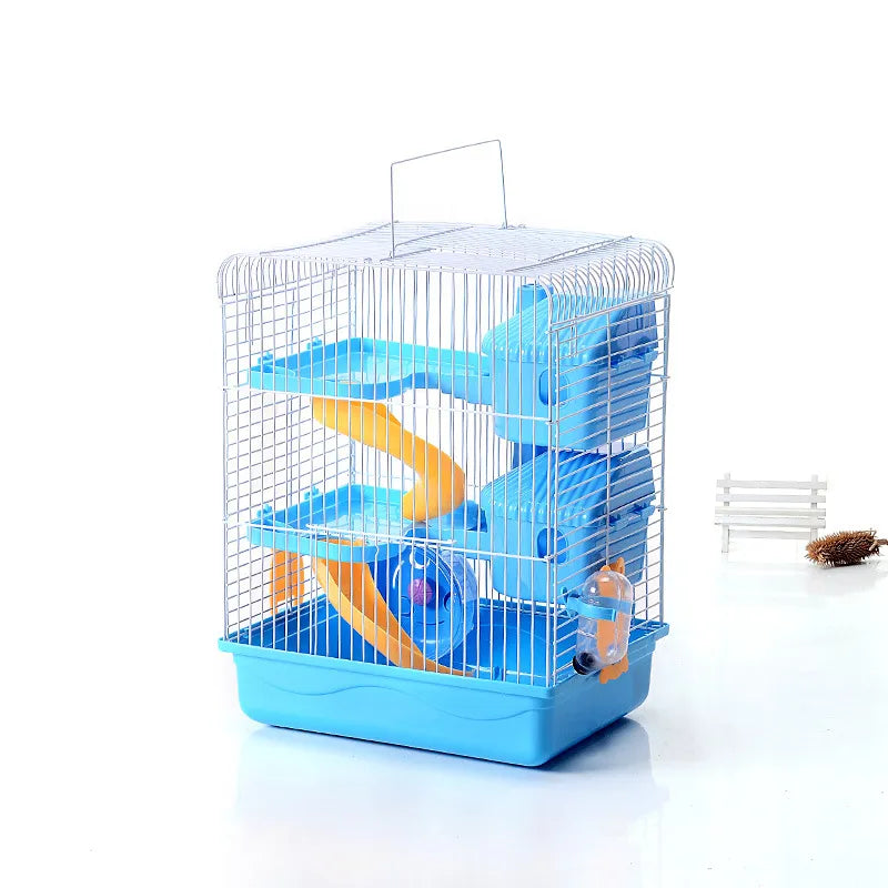 Cage pour Hamsters avec Étages et Biberon - Cage Compacte pour Rongeurs