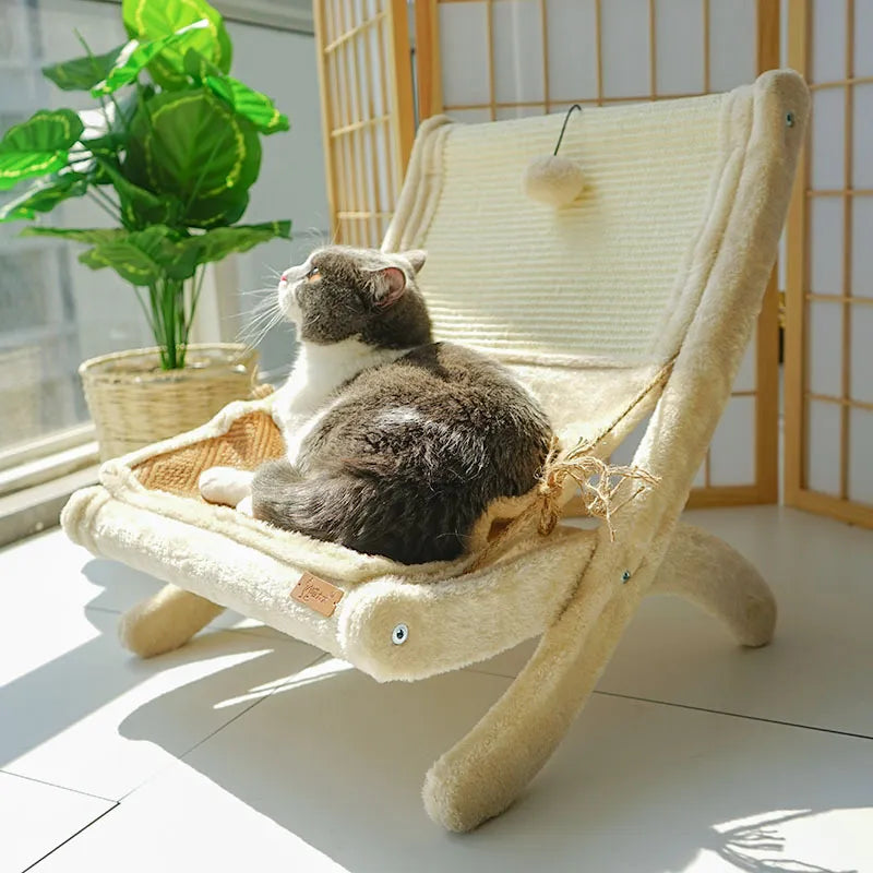 Chat-relax avec Surface à Gratter - un Meuble Confortable pour Dormir et Se Gratter