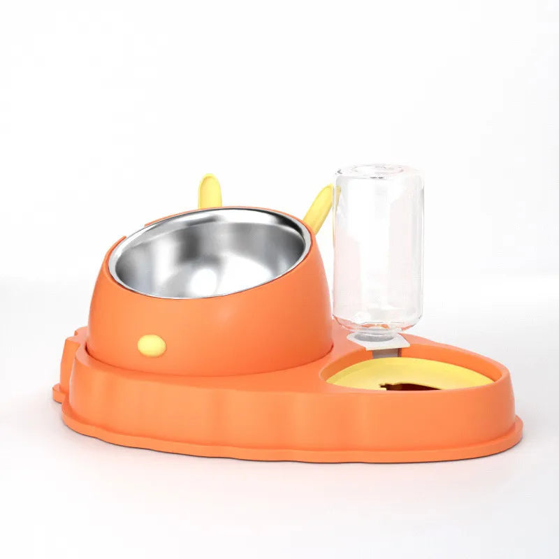 Animal de Compagnie Station Alimentaire avec Distributeur D' Eau - Mangeoire Mignonne pour Chiens et Chats