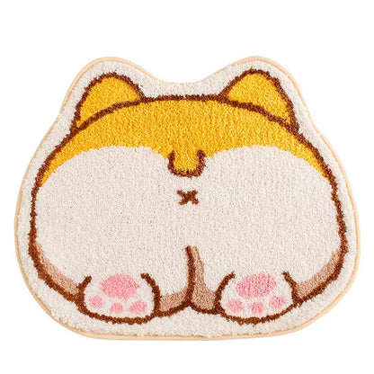 Tapis de Bain pour Chats au Design Amusant - Tapis Doux pour les Amoureux des Chats