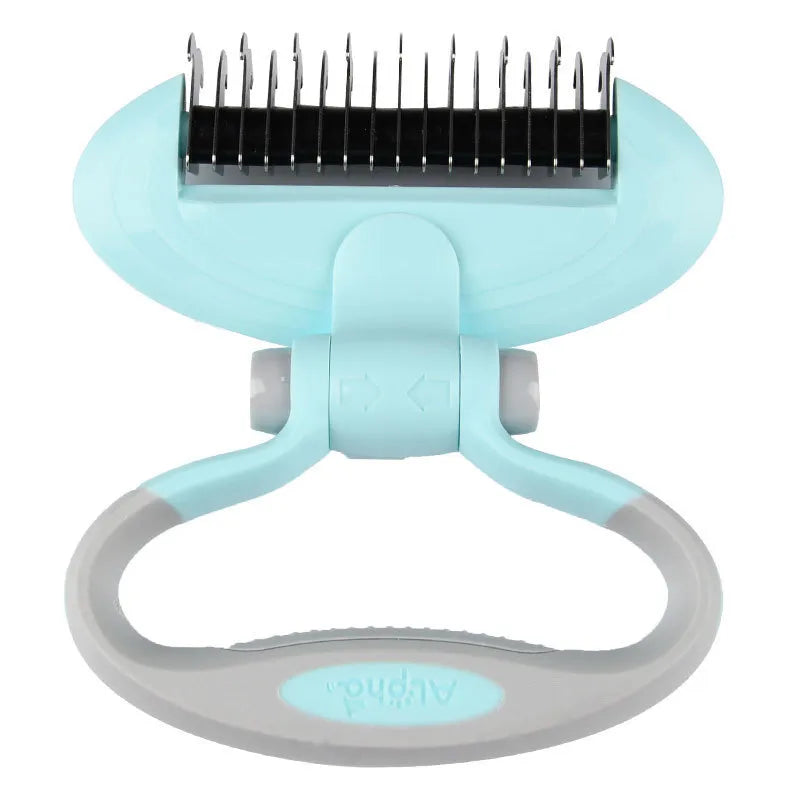Brosse à Démêler Ergonomique pour Animaux de Compagnie avec Tête Pivotante à 360 ° pour un Soin en Douceur du Pelage