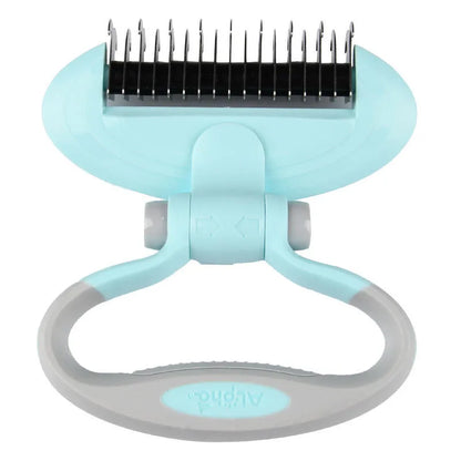 Brosse à Démêler Ergonomique pour Animaux de Compagnie avec Tête Pivotante à 360 ° pour un Soin en Douceur du Pelage