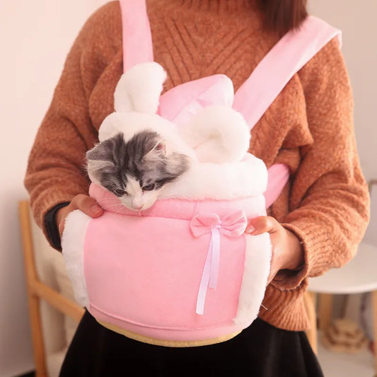 Sangle de Transport pour Chat en Peluche Douce - Confortable et Design Mignon