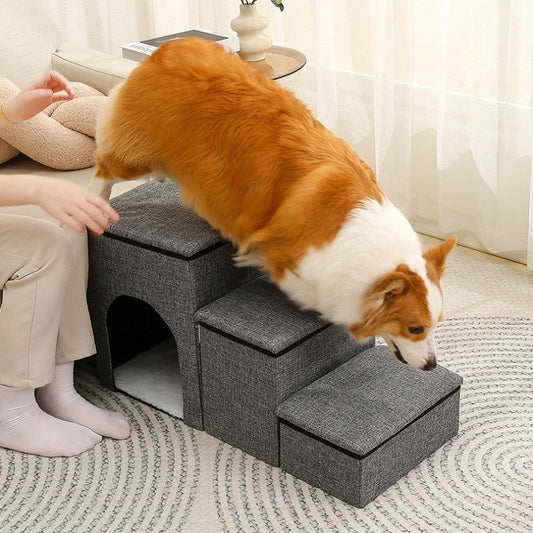 Escalier et Rampe pour Animaux Domestiques - Stable et Pliable , pour Chiens et Chats