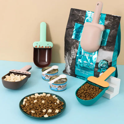 Les Cuillères de Mesure de Nourriture pour Chiens et Chats - Cuillère de Nourriture Design Mignonne en Forme de Coupe de Glace