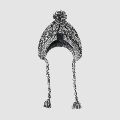 Casquette En Tricot Pour Animaux Domestiques Avec Pompon Et Pompons Torsadés En Rose