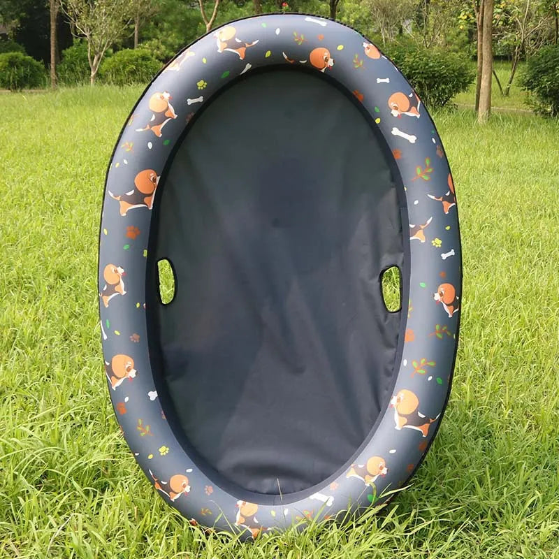 Baignoire pour Chien - Baignoire Gonflable pour Animaux de Compagnie avec Motif Fleuri pour L' Intérieur et L' Extérieur