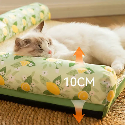 Matelas Rafraîchissant pour Chats avec Bords Surélevés - Rafraîchissement Estival pour les Animaux Domestiques