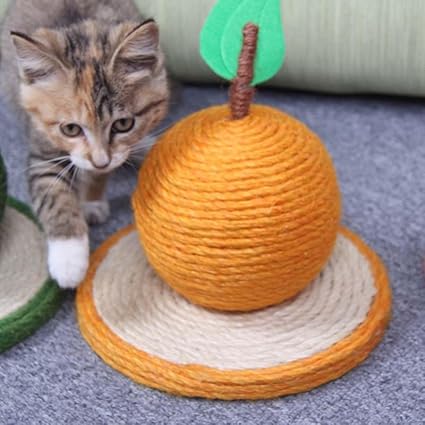Orange à gratter pour chats en sisal