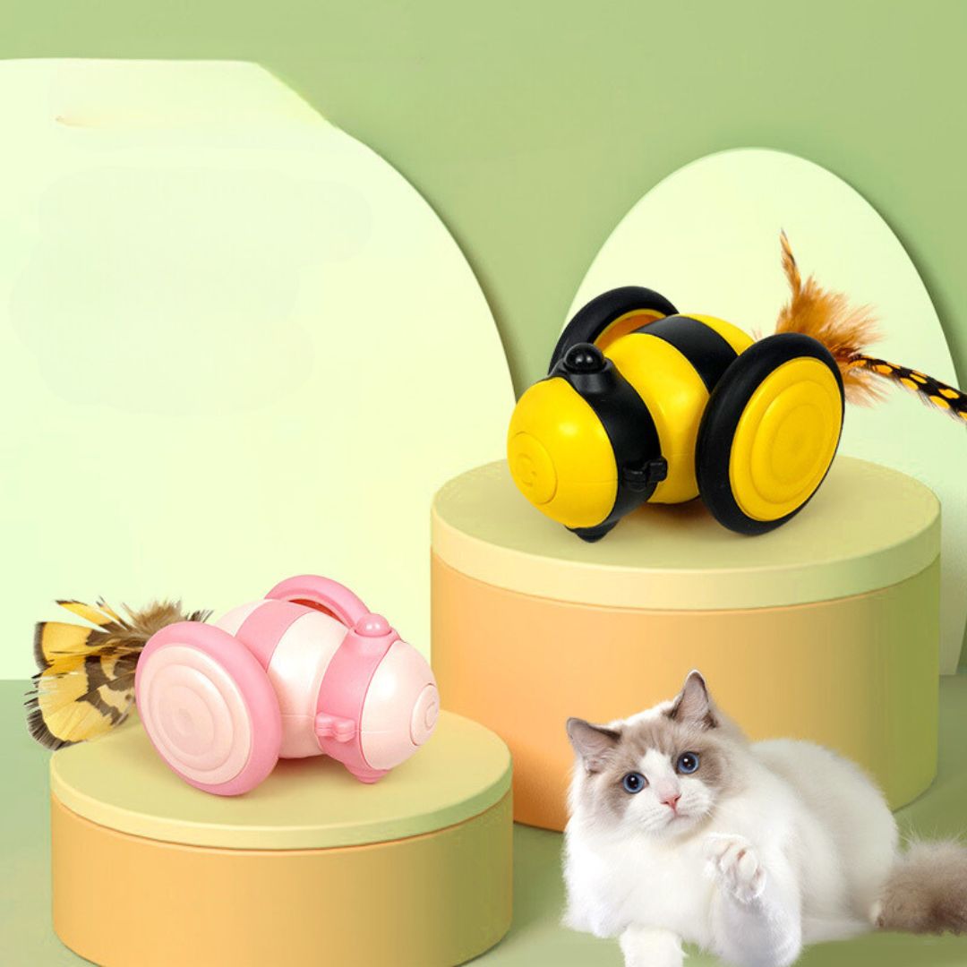 Jouet Interactif Pour Chats Abeilles Avec Plumes
