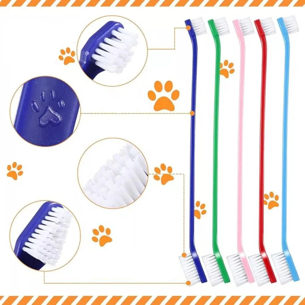 Brosses À Dents Double Tête Pour Animaux De Compagnie En Lot De Plusieurs