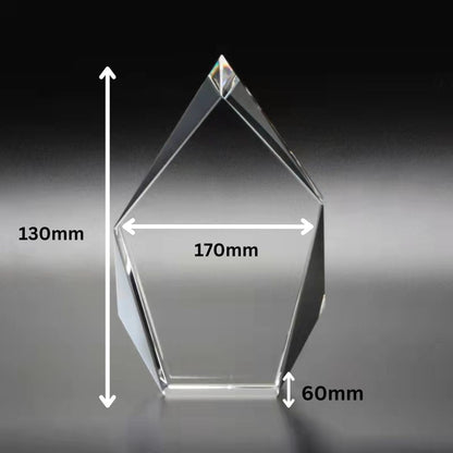 Souvenir En Cristal En Forme De Pierre Précieuse Personnalisé En 2d/3d Avec Gravure Laser