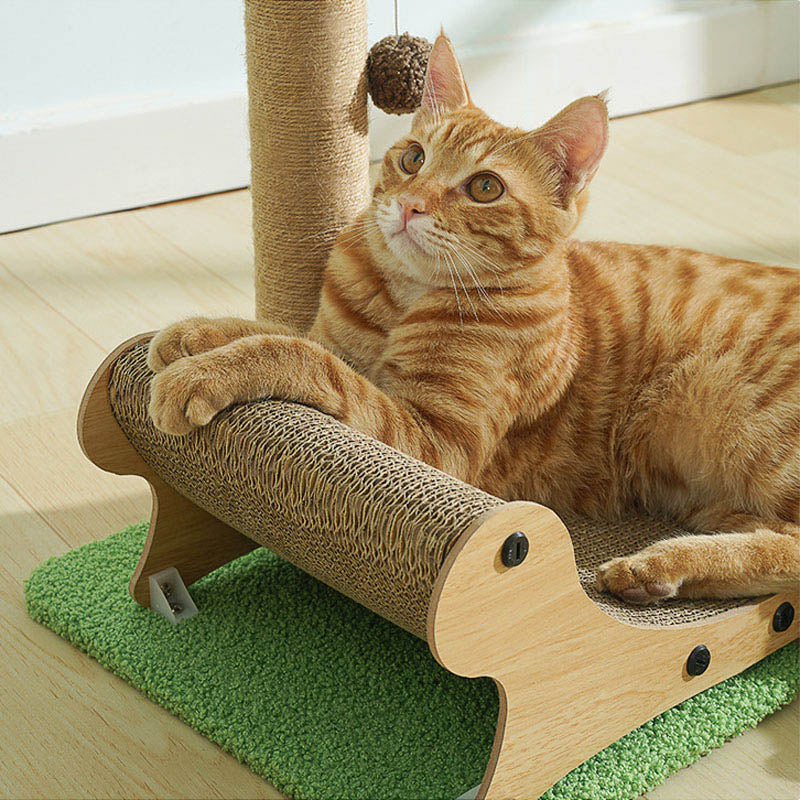 Arbre À Griffer Palmier Avec Chaise Longue Pour Chats